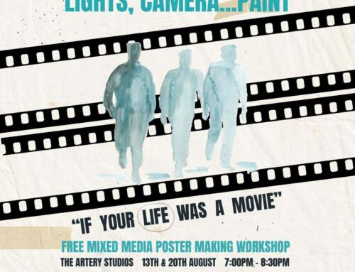 Free poster making workshops as part of Lights, Camera…Paint art trail for Worcester Film Festival